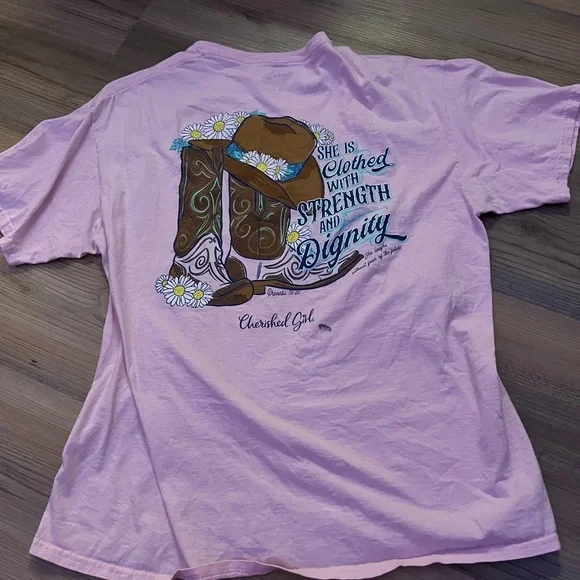 Pink Cherished Girl T-Shirt - Picture 2 of 3